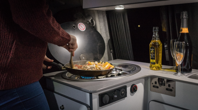 Campervan Hire Glasgow Cooking