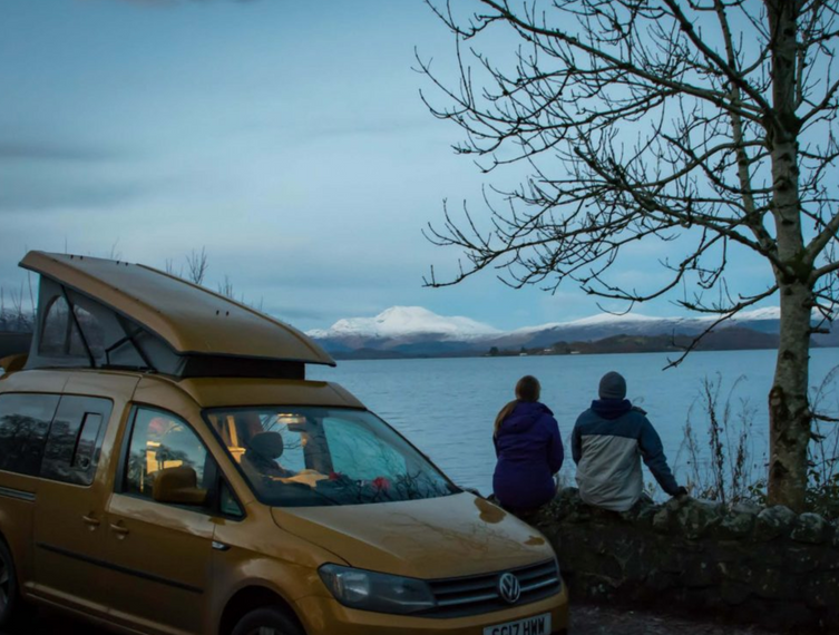 Campervan Hire Glasgow at night